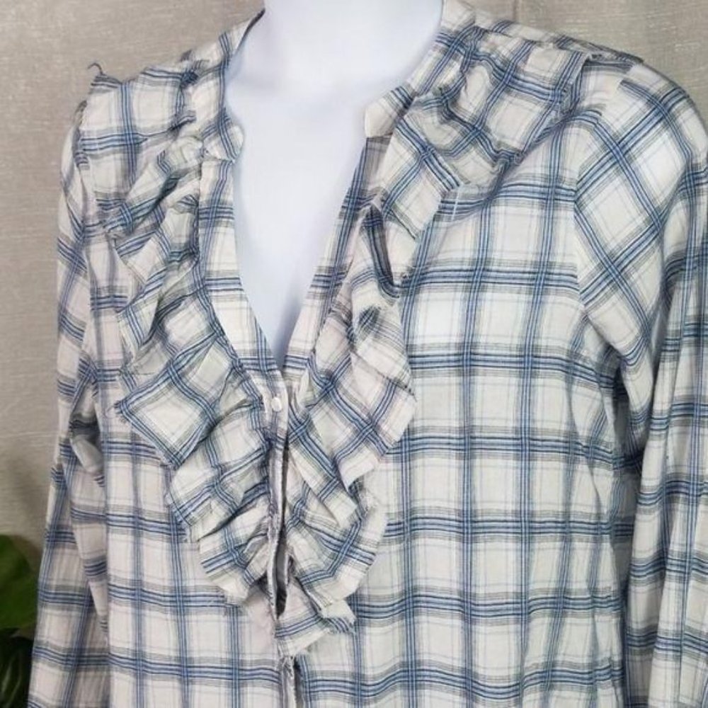 Anthropologie Eri + Ali plaid shirt, nwt
